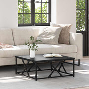 Couchtisch Schwarz Eichen-Optik 70 x 70 x 30 cm Holzwerkstoff