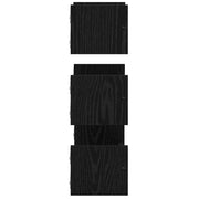Wandregal-Set 3-teilig – Schwarz Eichen-Optik, 40 × 16 × 14 cm