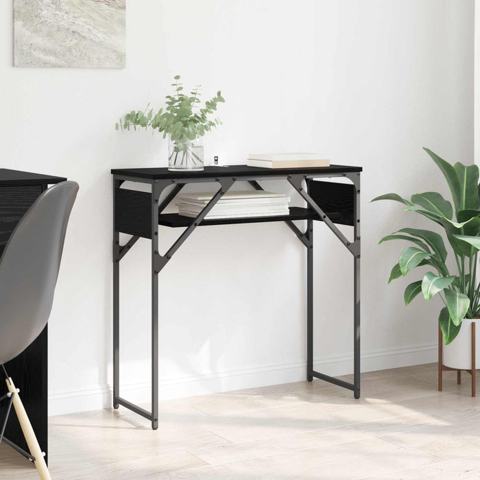 Konsolentisch Schwarz Eichen-Optik Holzwerkstoff 75x30x75cm