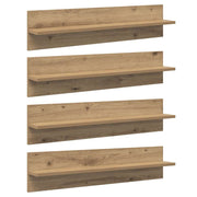 Wandregale 4 stk. Artisan-Eiche 80 x 11,5 x 18 cm Holzwerkstoff