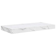 Wandregal 2 stk. Weiß Marmor 50 x 23,5 x 3,8 cm Holzwerkstoff