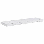Wandregal 2 stk. Weiß Marmor 90 x 23,5 x 3,8 cm Holzwerkstoff
