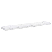 Wandregal 2 stk. Weiß Marmor 120 x 23,5 x 3,8 cm Holzwerkstoff
