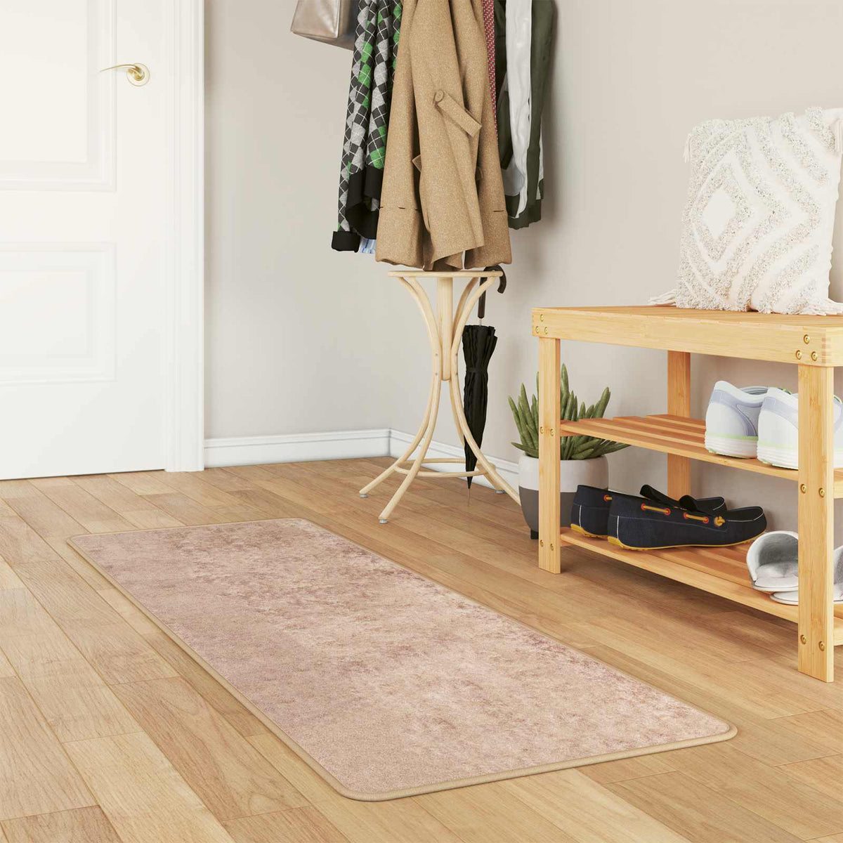 Teppichläufer MARSA Sand 50 × 200 cm Polyester und PVC