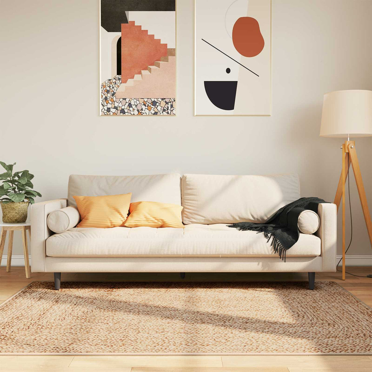 Teppichläufer MARSA Gelb 120 × 170 cm Polyester und PVC