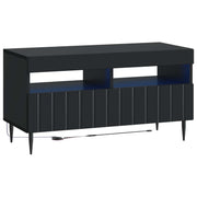 LED-TV-Schrank Schwarz Holzwerkstoff
