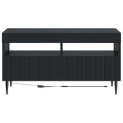 LED-TV-Schrank Schwarz Holzwerkstoff