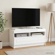 LED-TV-Schrank Hochglanz Weiß Holzwerkstoff