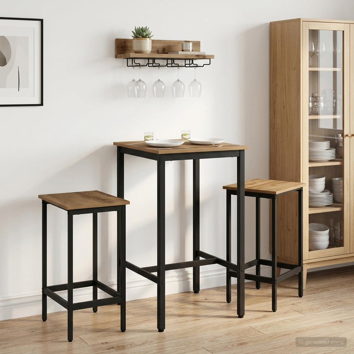 Barhocker 2 stk. Artisan-Eiche 40 x 32 x 64 cm Holzwerkstoff