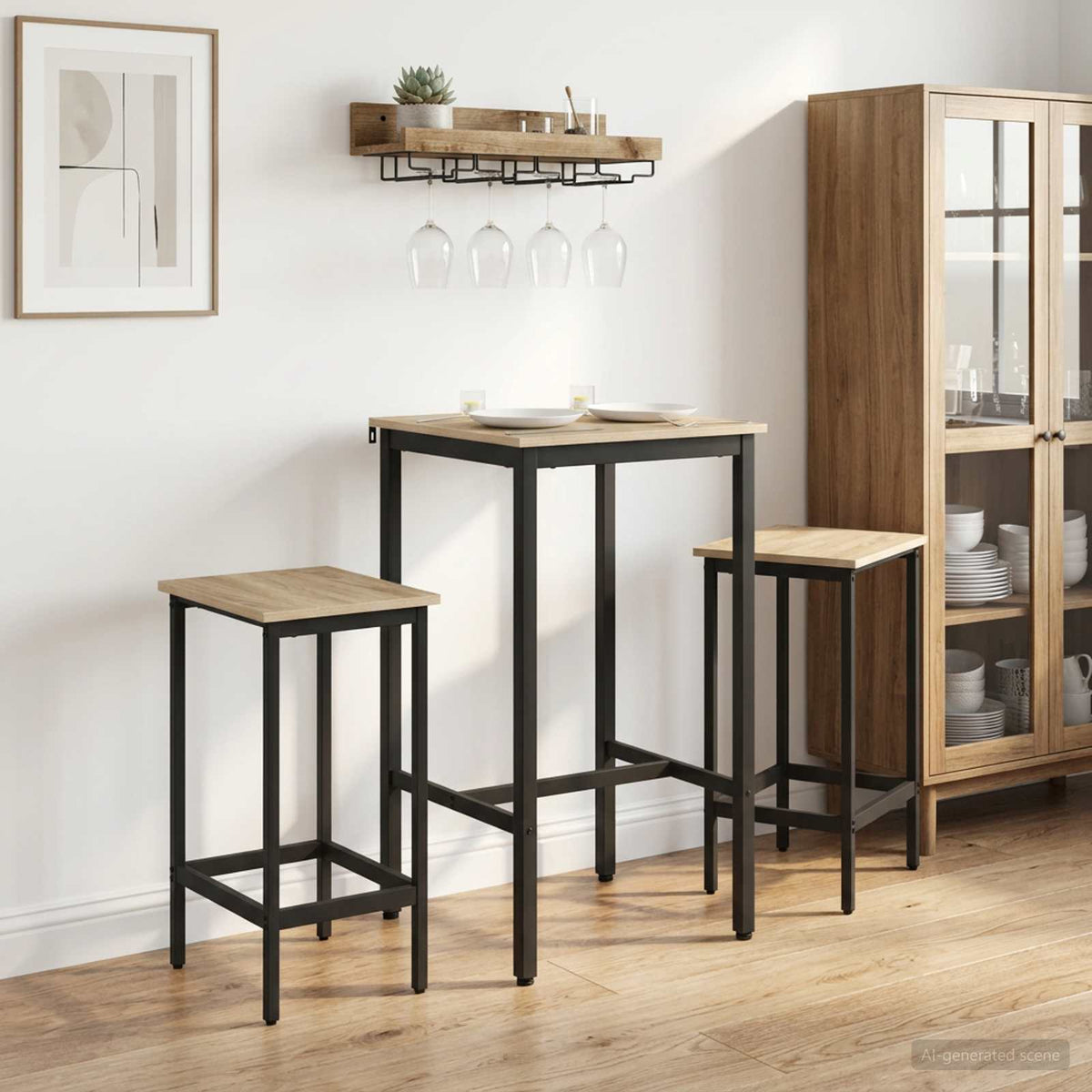 Barhocker 2 stk. Sonoma-Eiche 40 x 32 x 74 cm Holzwerkstoff