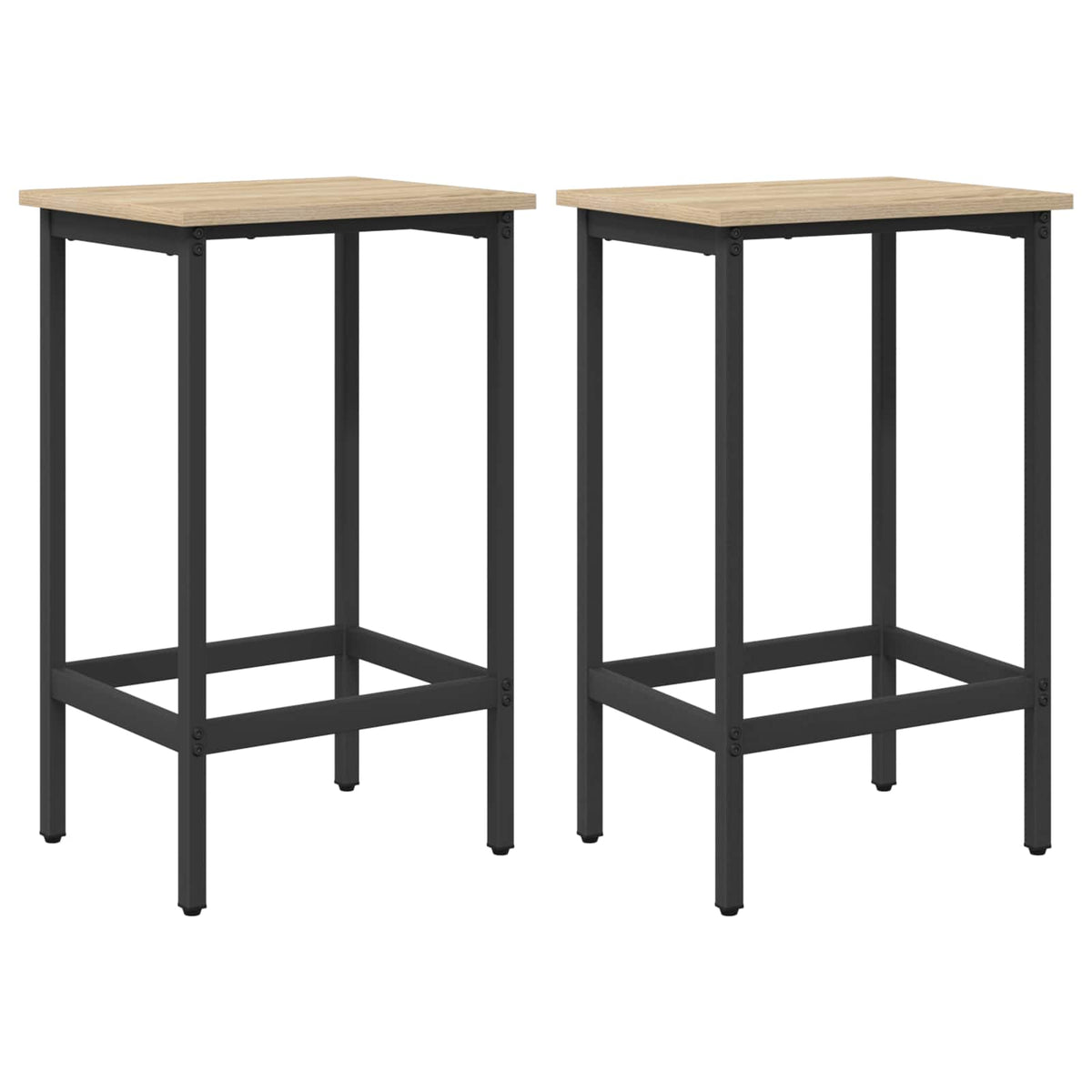 Barhocker 2 stk. Sonoma-Eiche 40 x 32 x 74 cm Holzwerkstoff