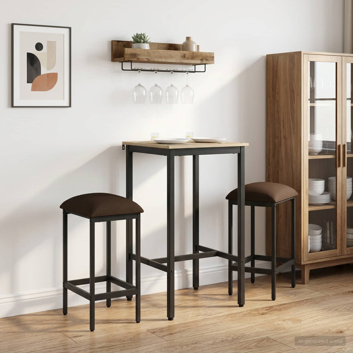 Barhocker 2 stk. Taupe 40 x 32 x 64 cm Holzwerkstoff