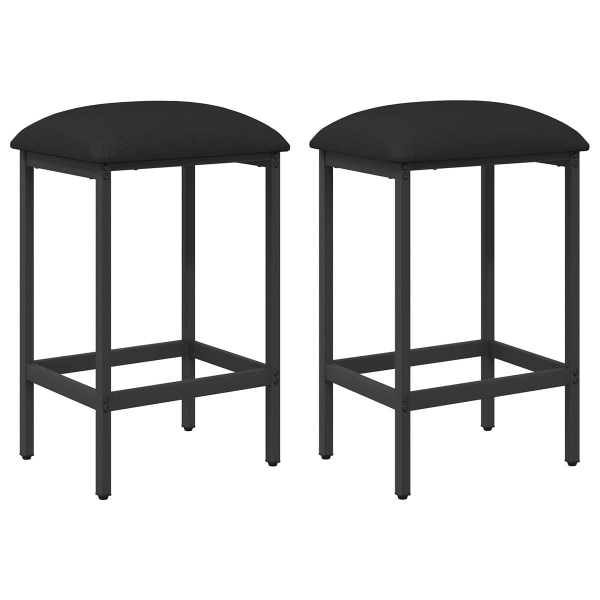 Barhocker 2 stk. Schwarz 40 x 32 x 74 cm Holzwerkstoff