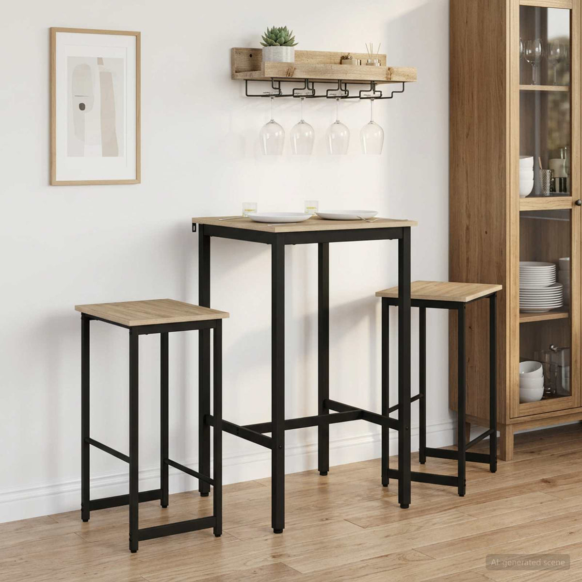 Barhocker 2 stk. Sonoma-Eiche 40 x 32 x 74 cm Holzwerkstoff