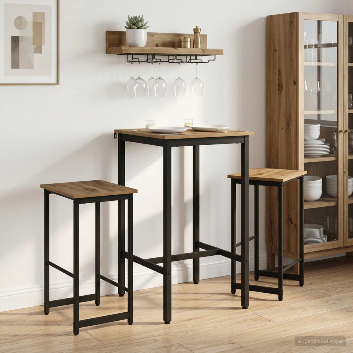 Barhocker 2 stk. Artisan-Eiche 40 x 32 x 74 cm Holzwerkstoff