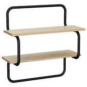 Wandregal mit 2 Ebenen Sonoma-Eiche 80 x 24,5 x 61 cm