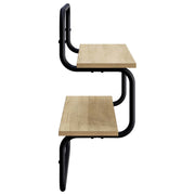 Wandregal mit 2 Ebenen Sonoma-Eiche 80 x 24,5 x 61 cm