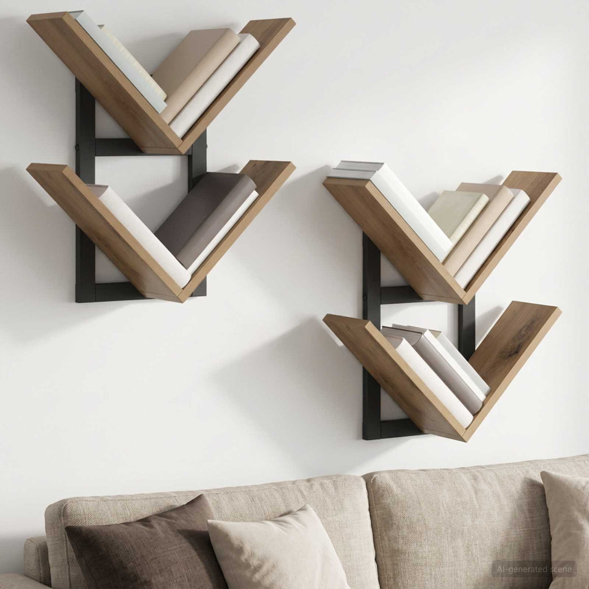 Wandregal 2 stk. Artisan-Eiche 43 x 15 x 47 cm Holzwerkstoff