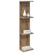 Wandregal 2 stk. Artisan-Eiche 25 x 15 x 100 cm Holzwerkstoff