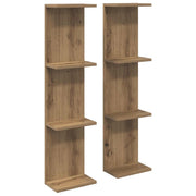 Wandregal 2 stk. Artisan-Eiche 22 x 15 x 100 cm Holzwerkstoff