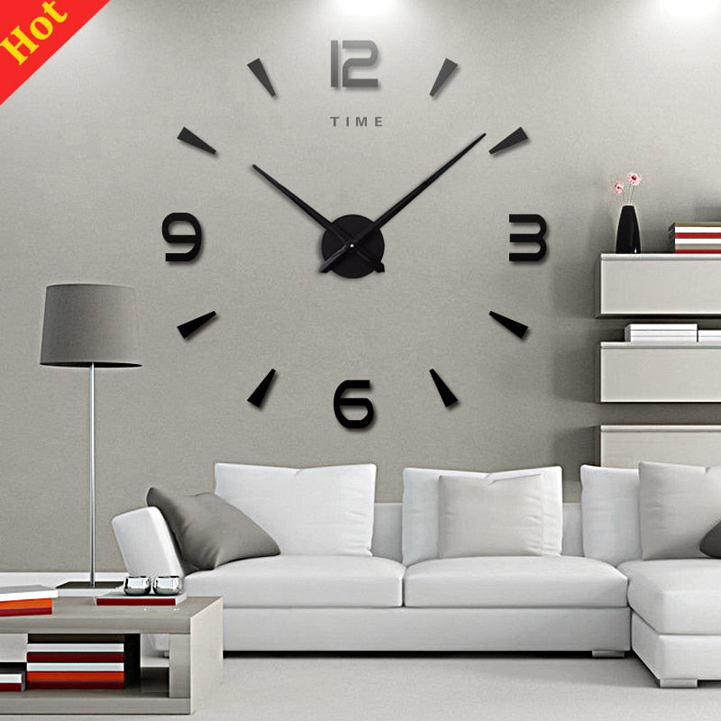 Große 3D-Wanduhr DIY 100 cm Acryl – Dekorative Küchenuhr