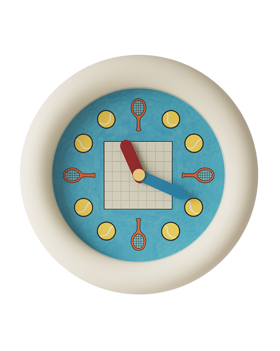 Wanduhr im Tennis-Design